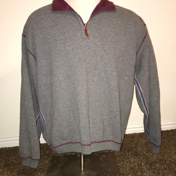 Tommy Bahama Reversible 1/4 Zip XL Sweater - Picture 1 of 5